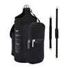 Magnetic Water Bottle Holder Gym Water Bottle Carrier Bag W/ Phone Pocket Handle Shoulder Strap 5 Built-in Magnets Water Bottle 1