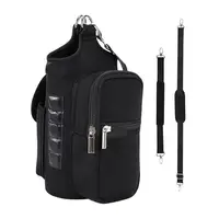 Magnetic Water Bottle Holder Gym Water Bottle Carrier Bag W/ Phone Pocket Handle Shoulder Strap 5 Built-in Magnets Water Bottle 1
