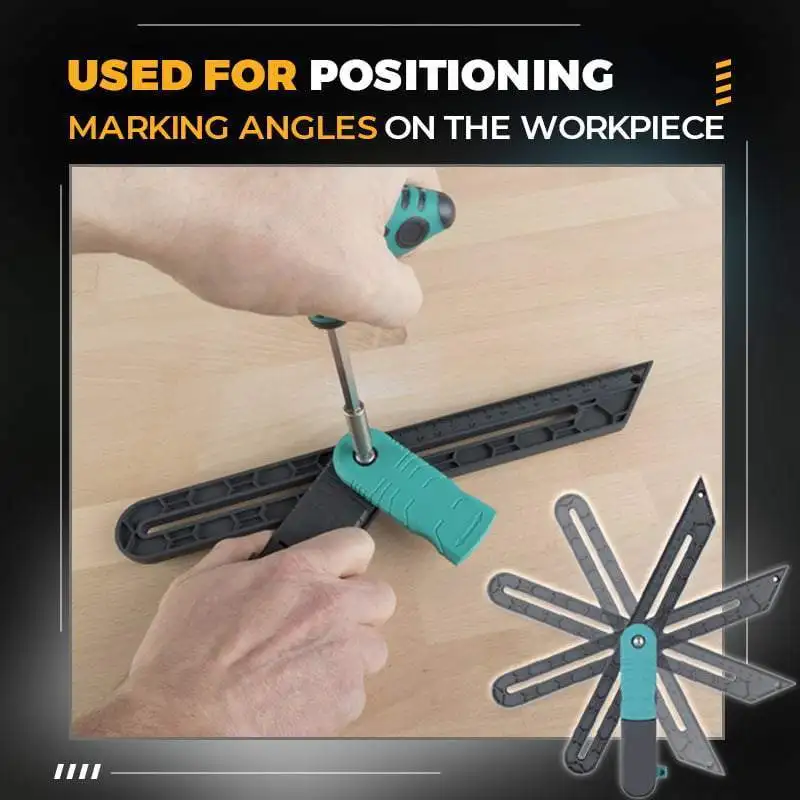 Lock Angle Measure Tools Fast Marking Measuring Ruler Adjustable Angle Measuring Sewing Tool Edge Rule Protractor Tool Parts