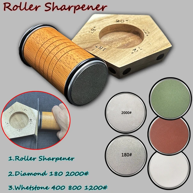 2023 Upgraded Roller Knife Sharpener 12 15 18 20 22 Degree Fixed