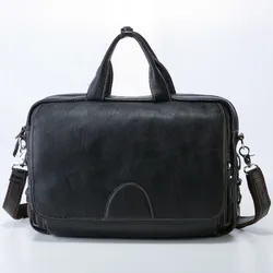 Fashion Genuine Leather Men Briefcase 14