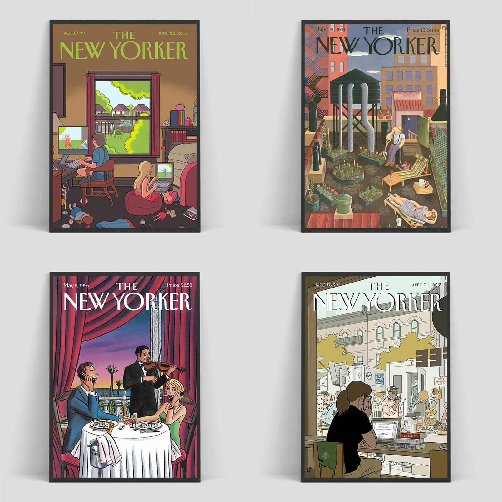 

The New Yorker Magazine Poster Decoration Pictures Room Wall Art Decorative Paintings Home Painting on Canvas Print Posters Home