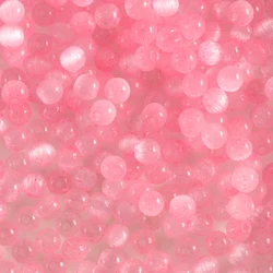 Vibrant Orange Cat Eye Glass Beads - 4mm 600pcs (Nude Pink)