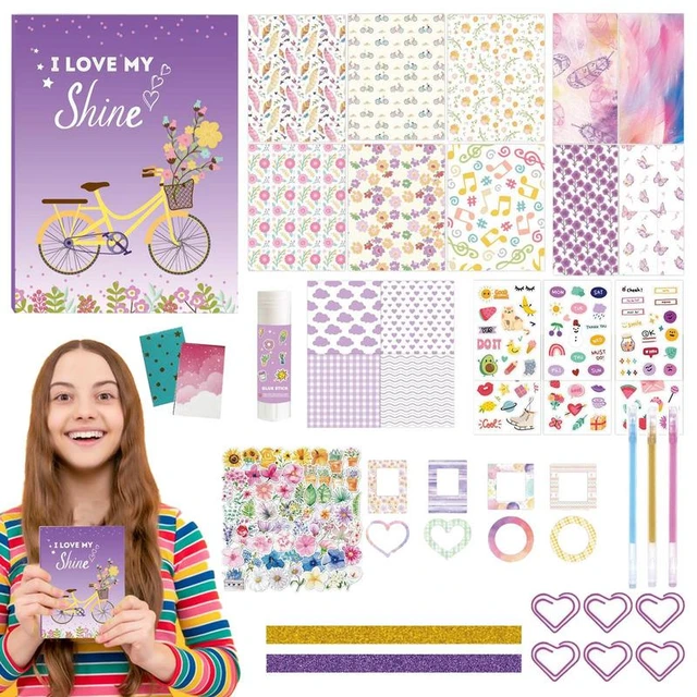 DIY Journal Kit Journaling Kit for Teenage Girls and Scrapbook Diary  Supplies Set Purple Arts Craft Toy Birthday Gifts Ideas - AliExpress