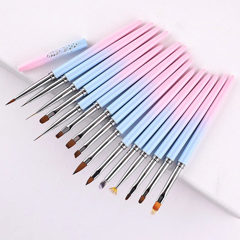 1/3/4/6pcs Nail Art Brush French Painting Brush Manicure Acrylic UV Gel Line Drawing Pen Nail Brush Salon DIY Manicure Tools 4