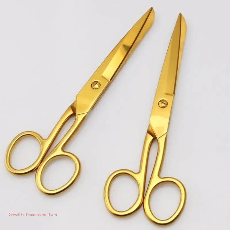 Golden Stainless Steel Sewing Scissors, Embroidery Tailor Scissors, Fabric Cutting, DIY, Stationery Accessories 4
