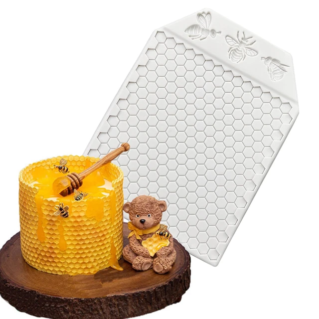 Honeycomb Bee Silicone Mold Sugarcraft Chocolate Cupcake Baking Mold  Fondant Cake Decorating Tools