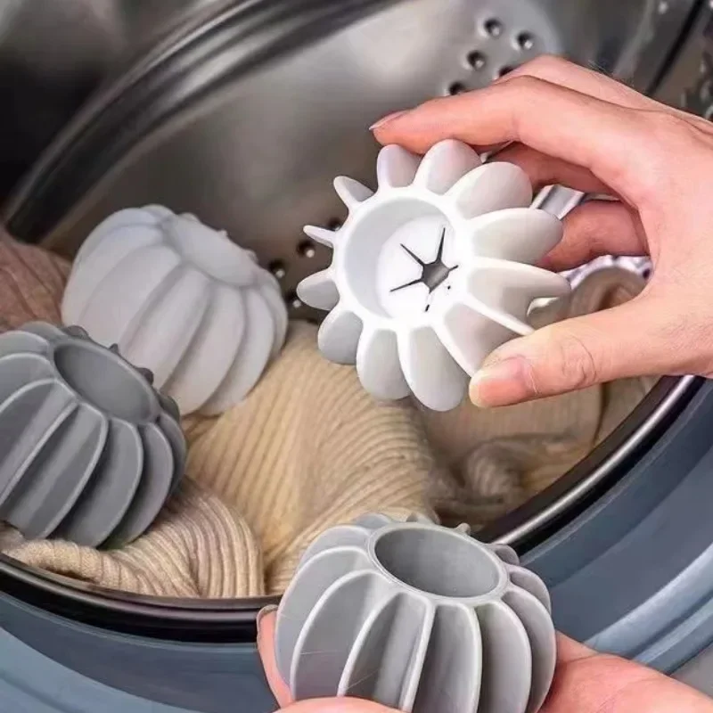 Reusable Silicone Laundry Ball Pet Hair Removal Clothes & Lint Hair Catcher Washing Machines