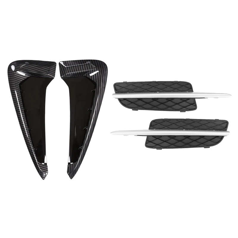 

Shark Gills Side Fender Vent Stickers With Front Bumper Lower Grille Cover Trim,For BMW X5 E70 E71 07-10,F15 F85 14-17