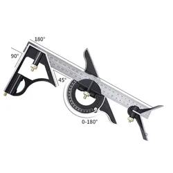 Multi - Function Precision Carpentry Tool - Adjustable Sliding Metal Ruler and Framing Square (Type B)