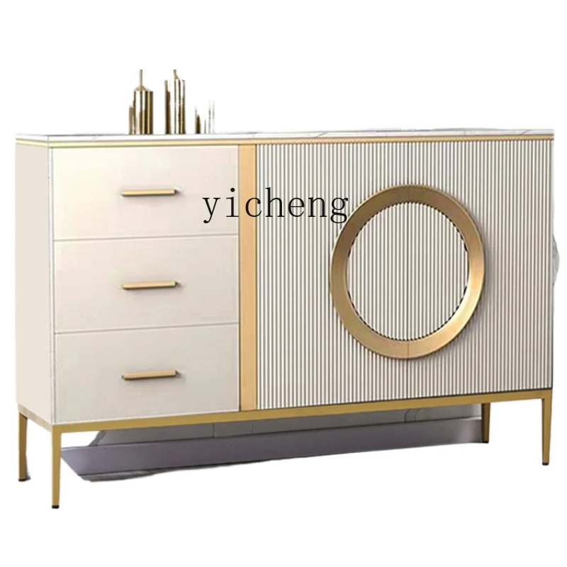 

ZK Light Luxury Modern Minimalist Multi-Functional Solid Wood Curio Cabinet Entry Door Living Room Partition Sideboard Cabinet
