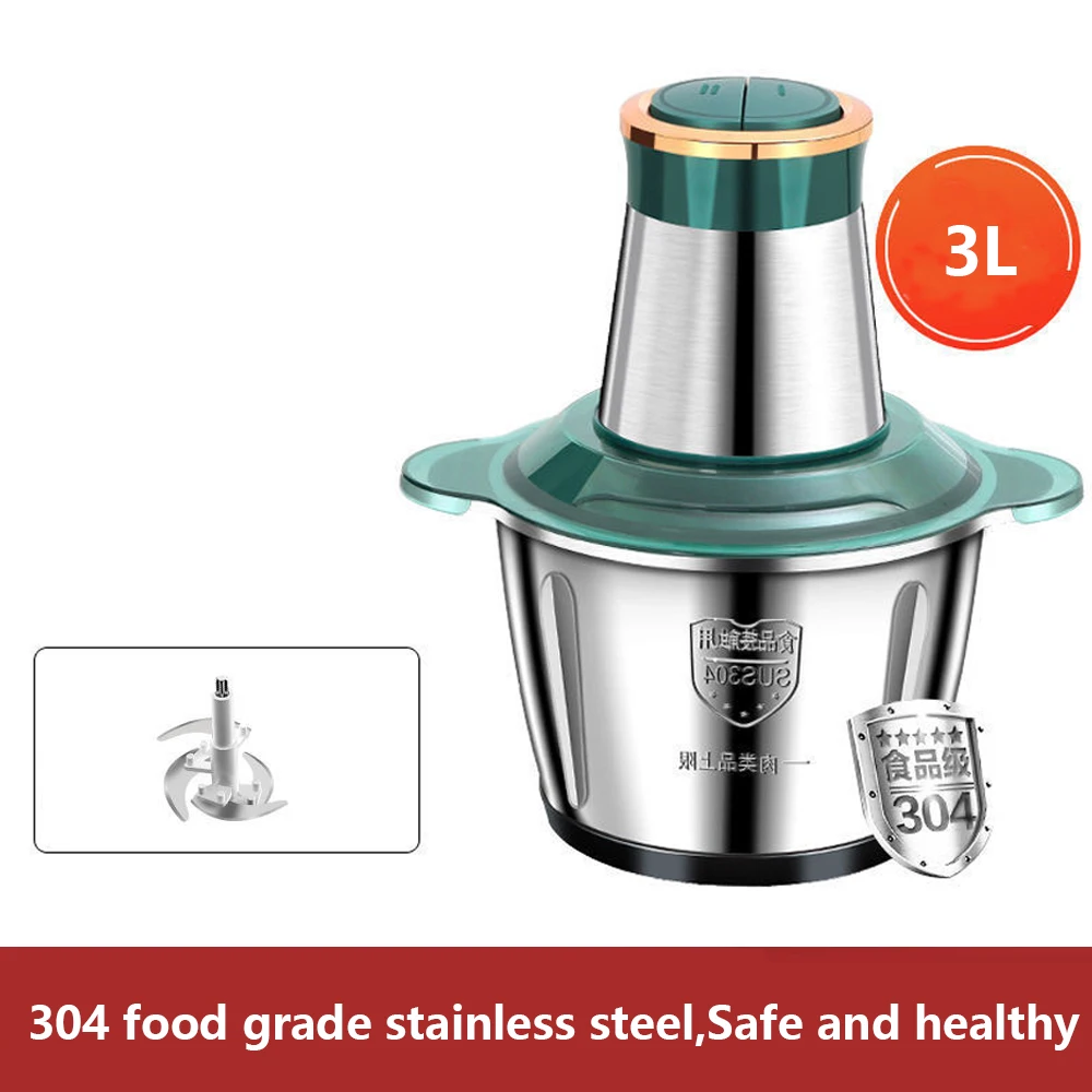 3L Stainless Steel Food Chopper Meat Grinder – Kitchen Best Helpers Sunny  Blues Inc 1811 Rees St, Ste C Num 104, Breaux Bridge, LA 70517 USA