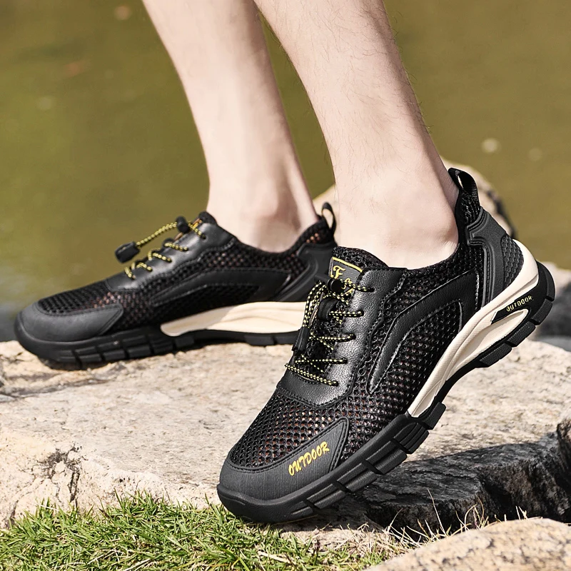 

Breathable Sneakers Men Shoes 2023 Fashion Shoes For Men Climbing Hiking Shoes Men Outdoor Beach Wading Tenis Barefoot Sneakers