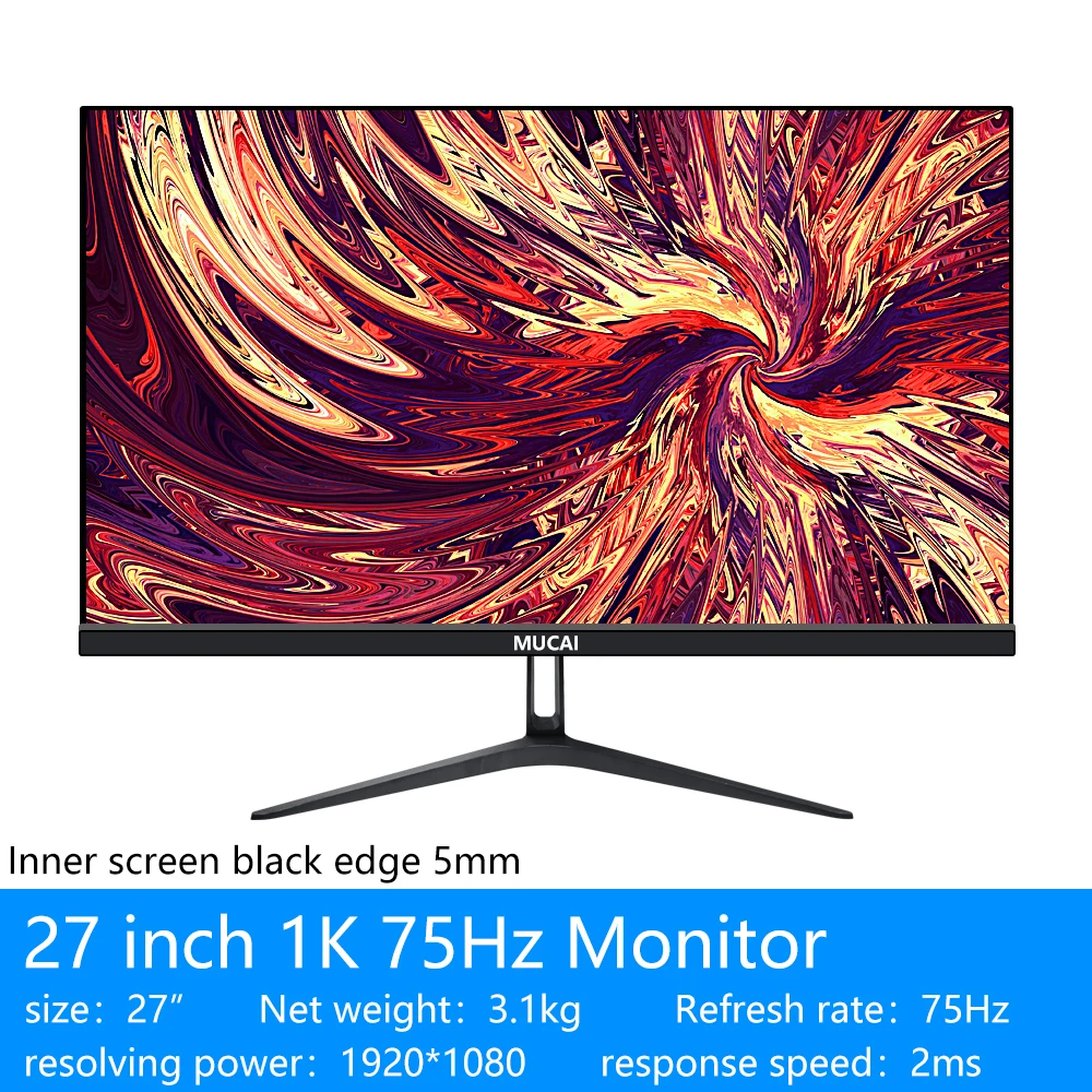 MUCAI-N270E 27 ġ , 75Hz ÷ IPS ũž LED ̸ ǻ FHD ȭ  ƴ VGA/HDMI ȣȯ/1920*1080