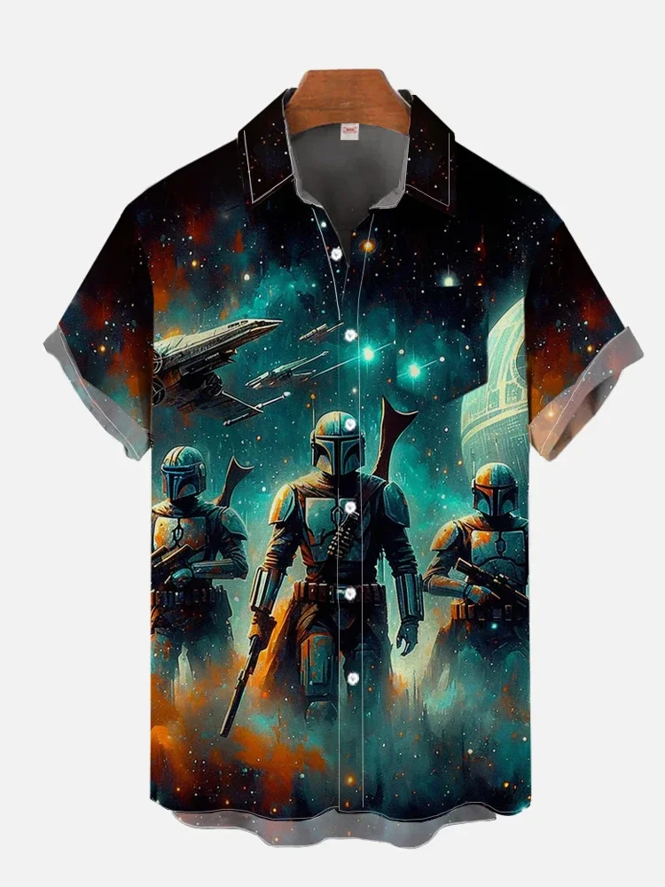 Hawaii Shirts Man Stars-wars Shirts Men Women Clothes Tee Tops Boys Girls Tees Walker Printing Short Sleeve Shirt