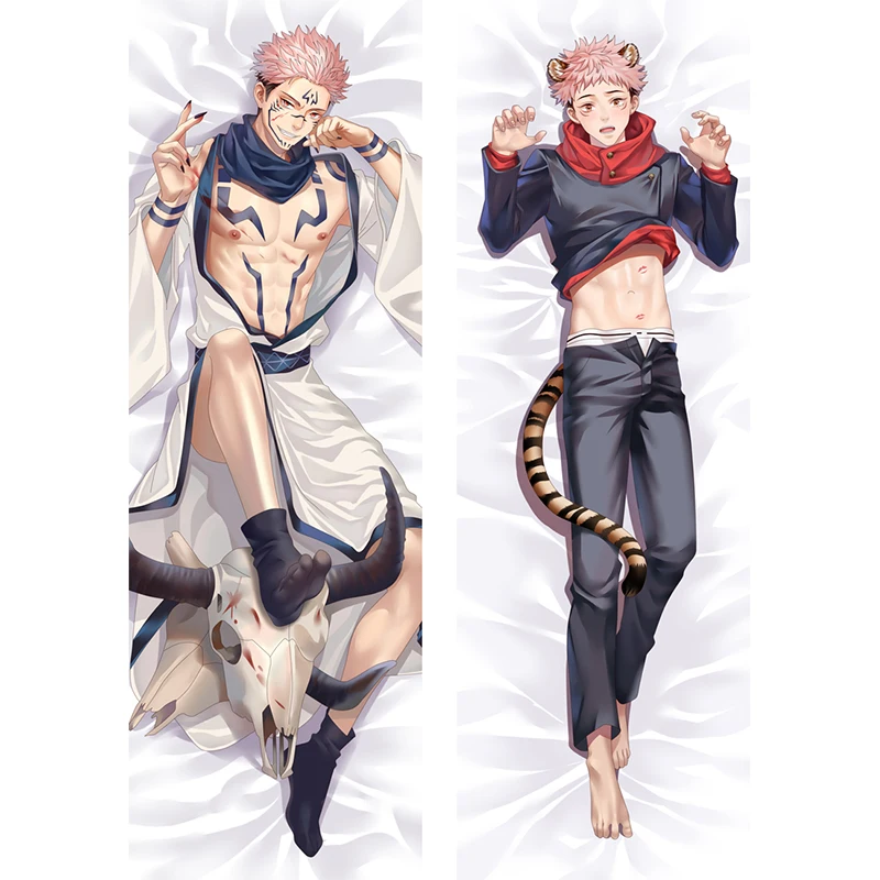 

60x180cm 2WAY/WT Cosplay Jujutsu Kaisen Dakimakura Pillowcase 3D Double-sided Itadori Yuji Cartoon Anime Pillow Case For Bedroom