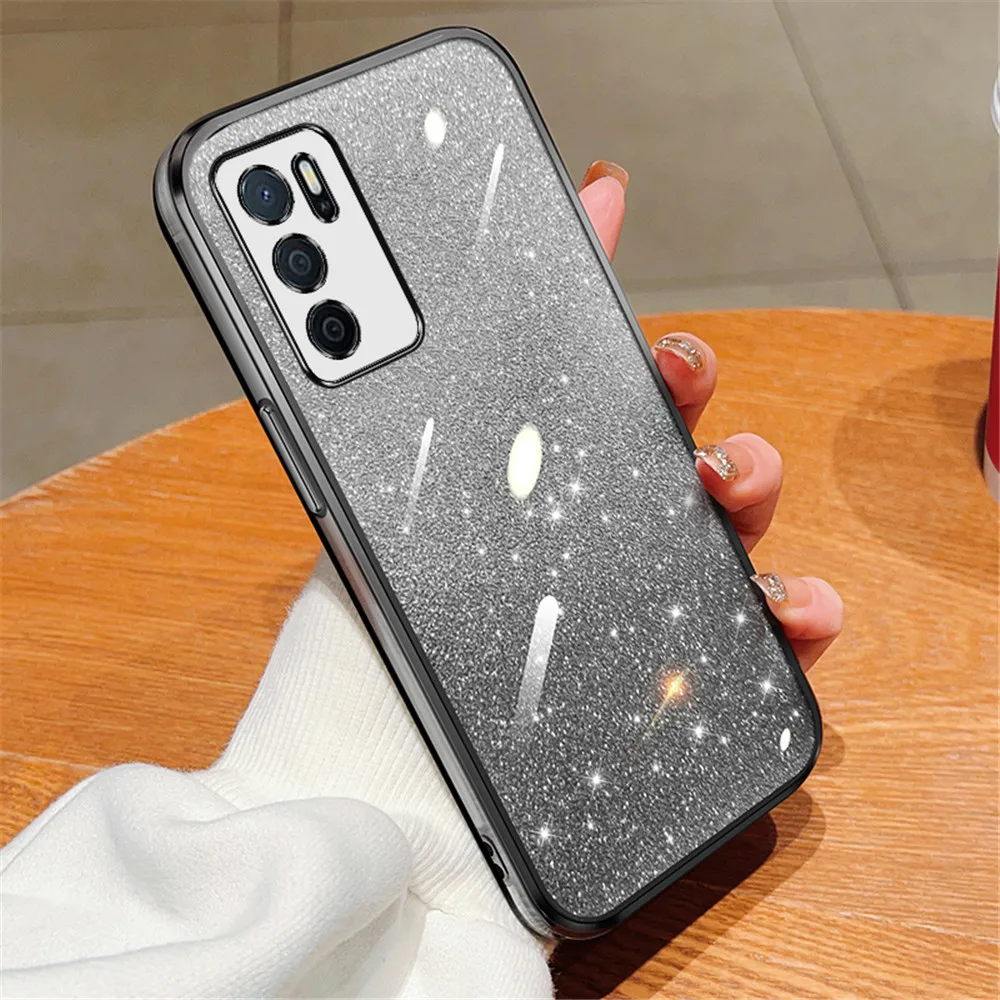 Shimmering Gradient Glitter Clear Soft Silicone Phone Case