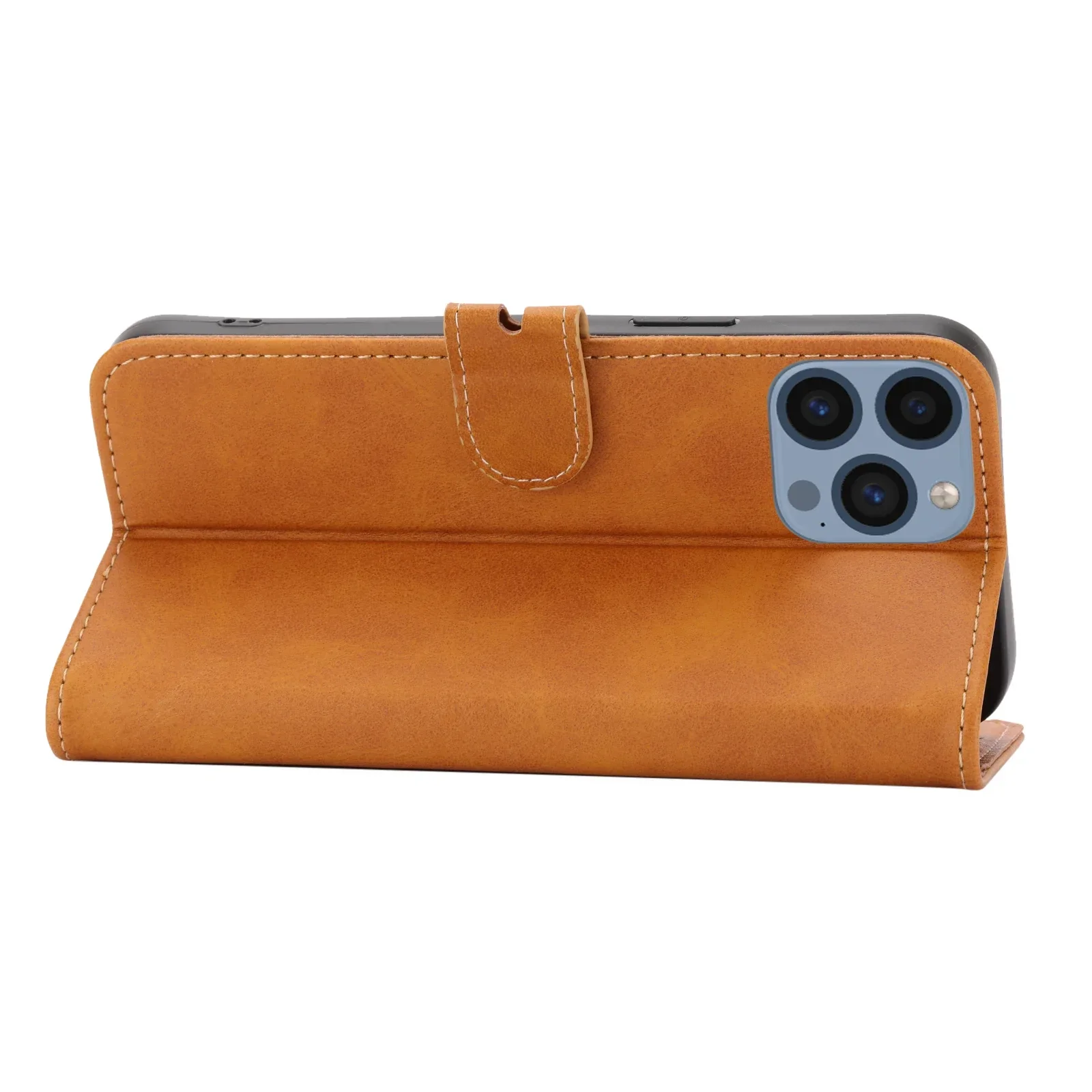 Cat-Themed Leather Flip Wallet Case with Book Stand and Card Slots