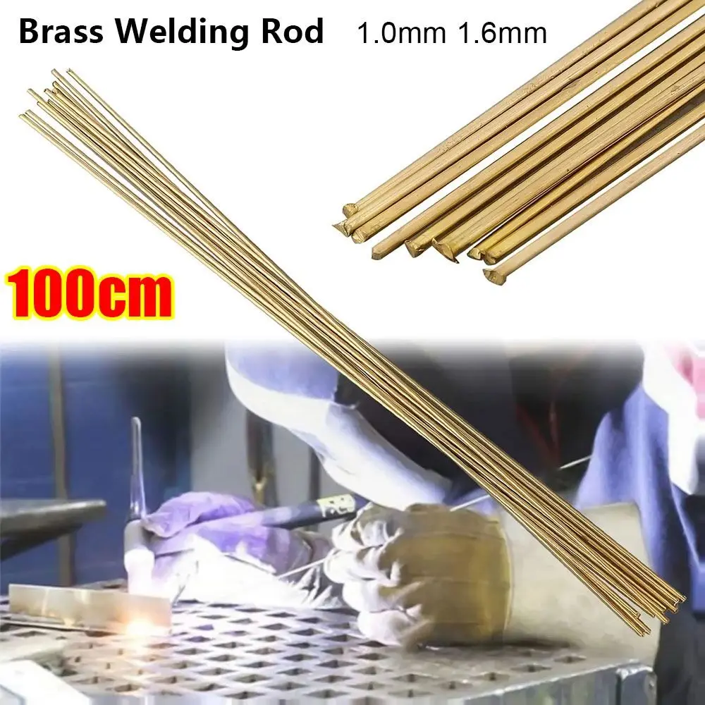 1Pcs 내구성있는 1.0mm 1.6mm 황동 막대 100cm 저온 황동 와이어 수리 용접 납땜용 용접봉