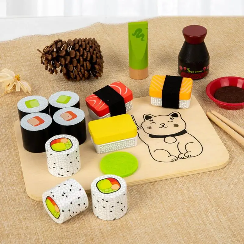 Children's Pretend Kitchen Food Toys Mini Sushi Set For Kids