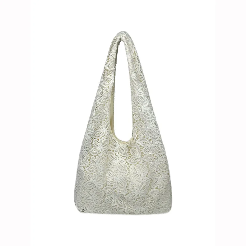 Rural Style Lace Tote Bag, New Large Capacity Commuting Shoulder Bag, Niche Versatile Tote Bag