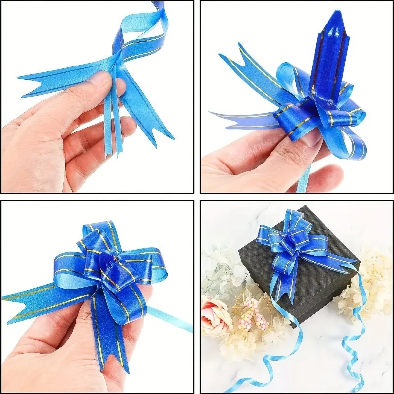 Ribbon Bow Decoration 60/40/10PCS Colorful Gift Packaging Bow Party Birthday Mother's Day Halloween Christmas Decoration