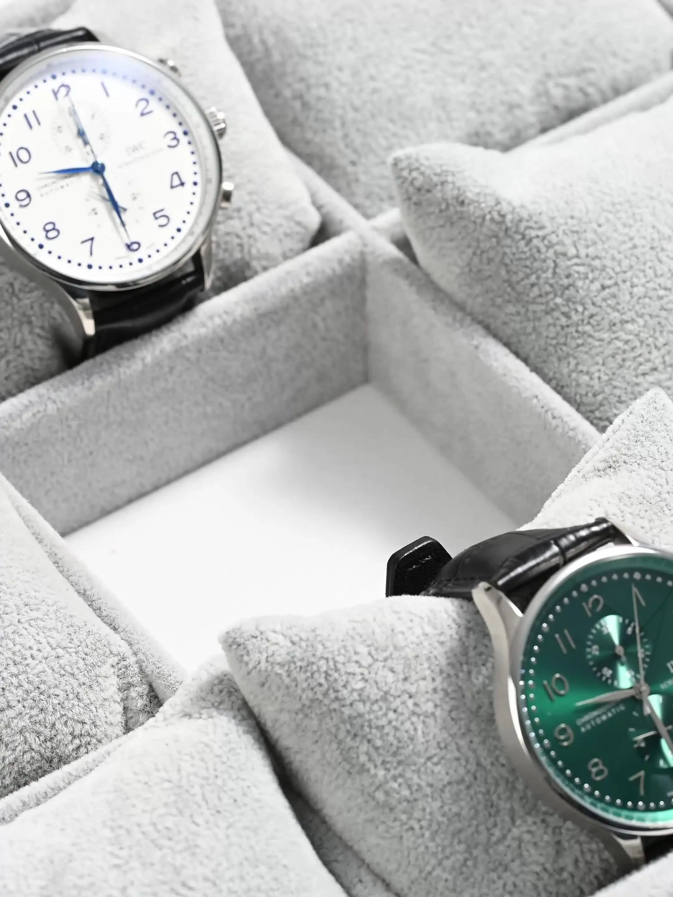 Vassoio Portagioie In Velluto E Legno - 12 Scomparti - Per Bracciali, Orologi, Gioielli - Foto 4