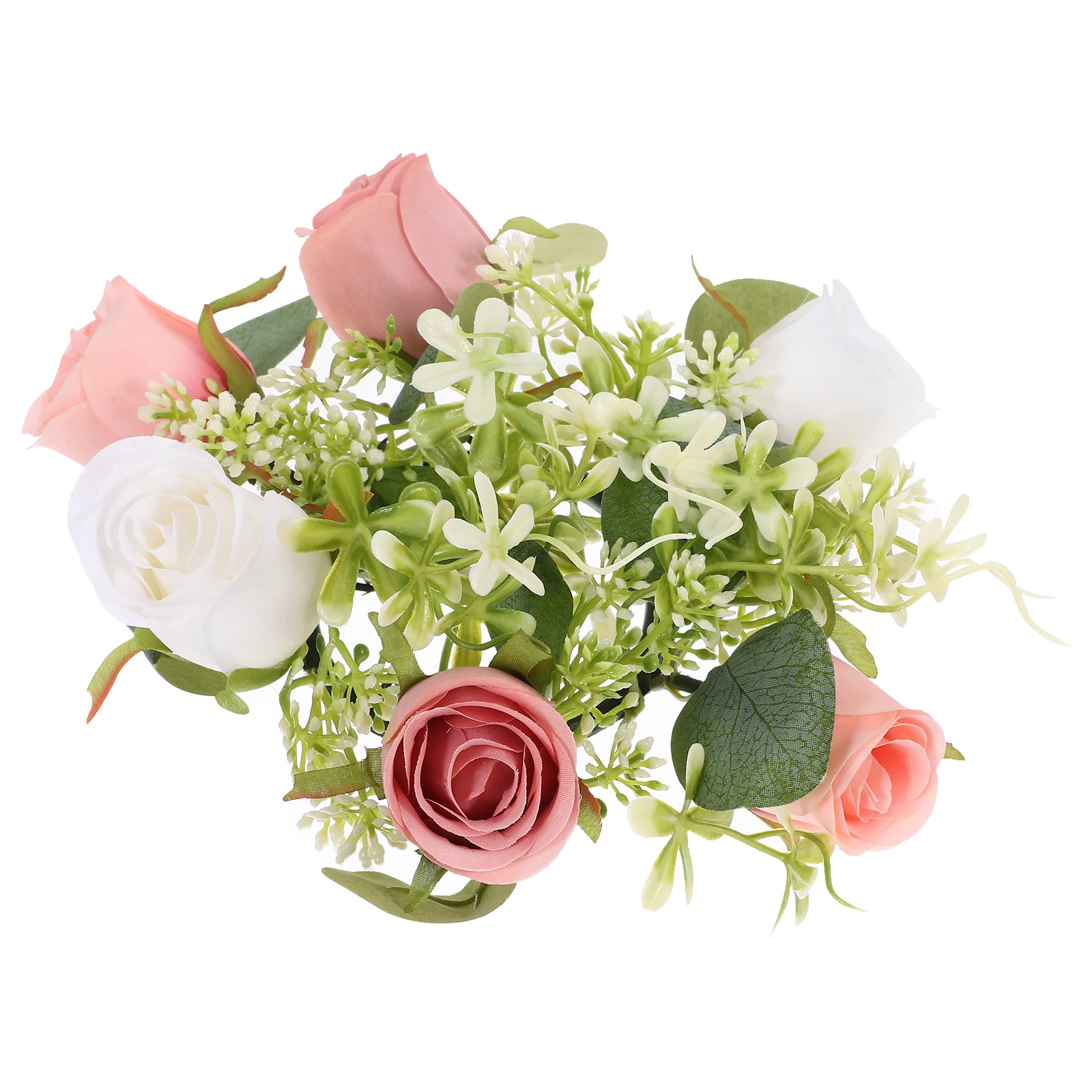 

Taper Holders Rose Garland Artificial Rings Wreath for Pillars Wreaths Spring Wedding