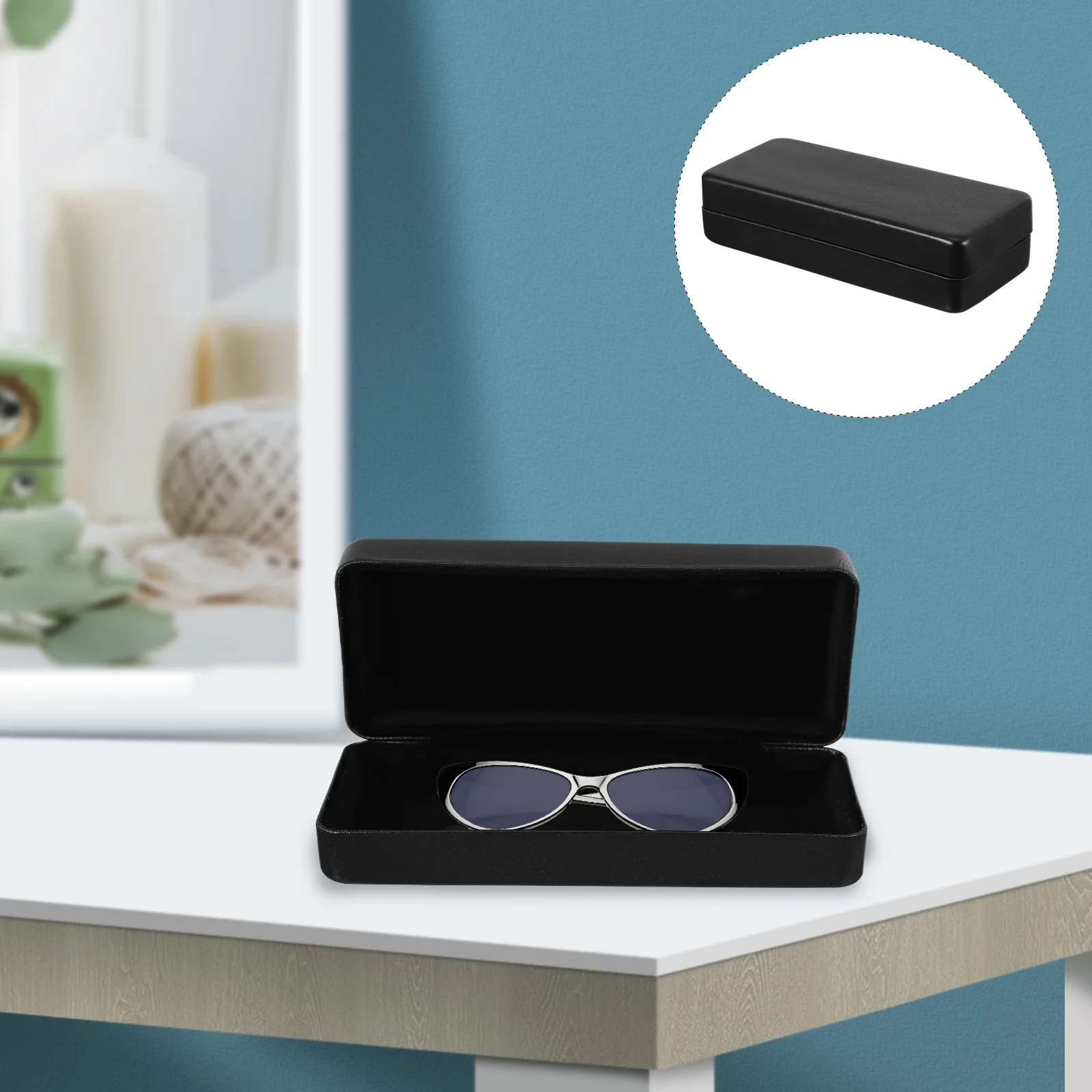 

Glasses Case Cases Eyeglasses Portable Sunglasses Bag PU Protector Manual Holder