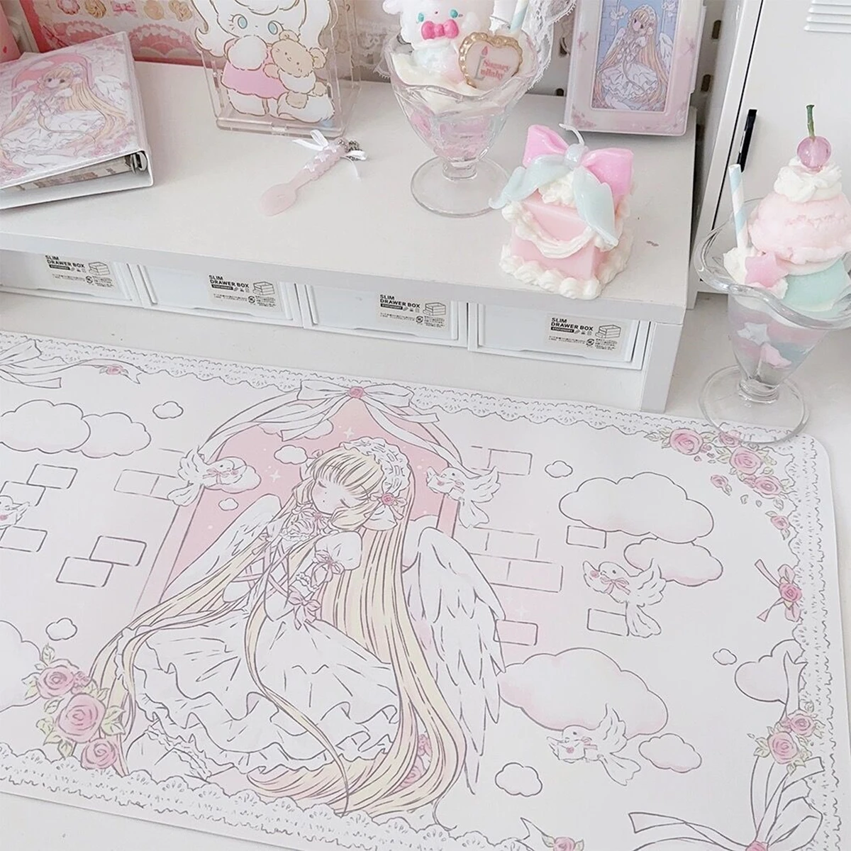 Kawaii Cartoon Large Waterproof Gaming Mouse Pad