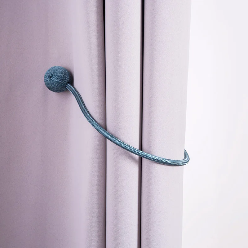 Earphone Pearl Curtain Binding Magnet Magnetic Suction Curtain Buckle Free Mounting Perforated Cow String Curtain Binding Rope