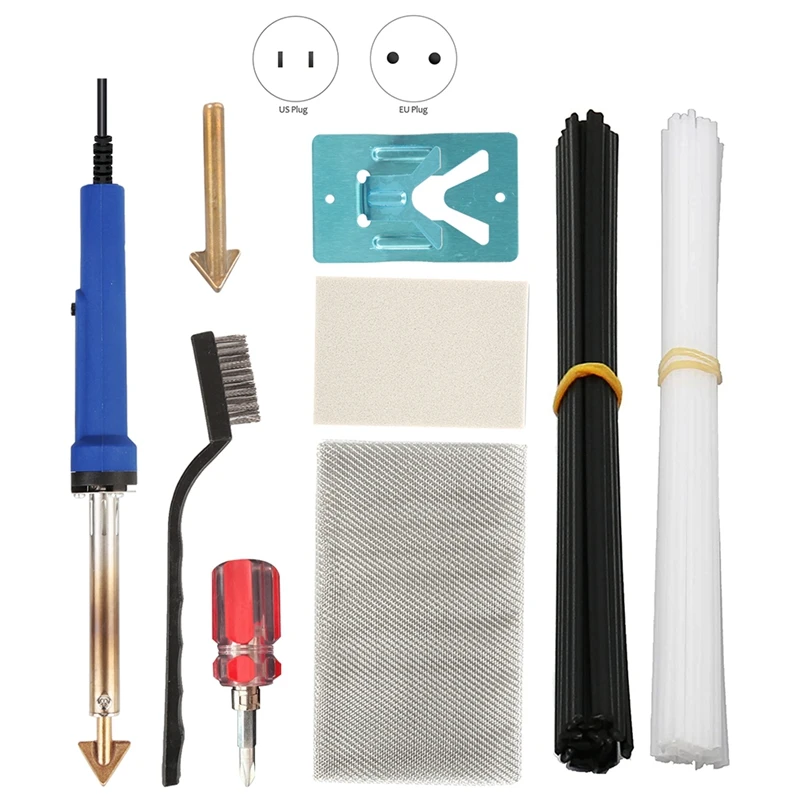 

80W Plastic Welding Kit ,Plastic Welder Kit With 40 Rods,1 Mesh,Wire Brush Welder Tools For Car Bumper,Dashboard