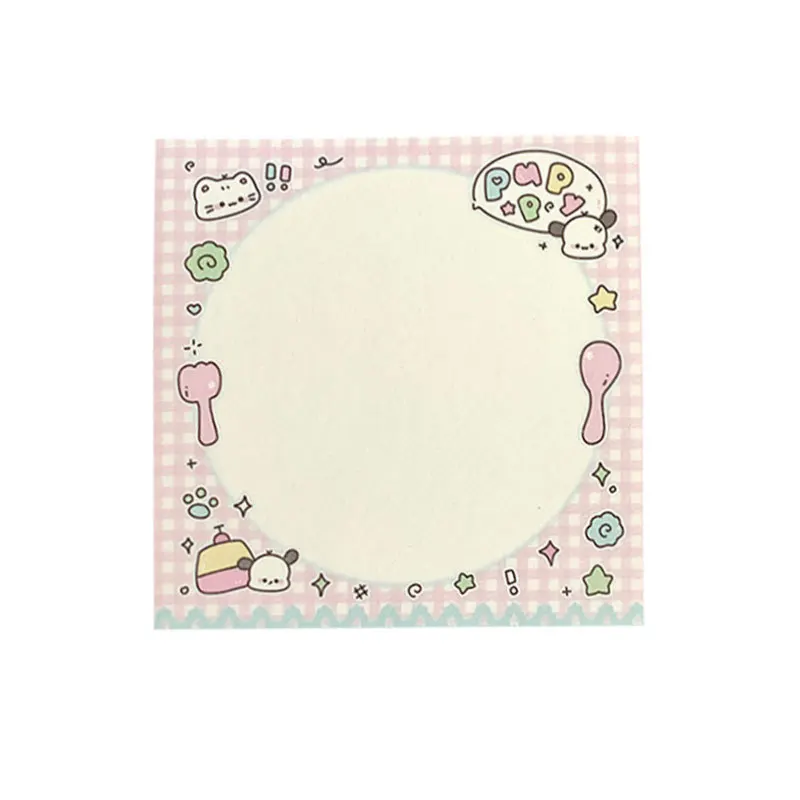 MINKYS 50 ورقة Kawaii جرو مربع لوحات مذكرة ورقة لل...