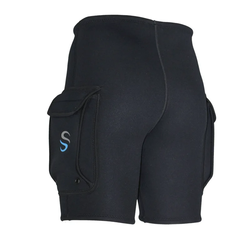 3mm Neoprene Wetsuit Tech Shorts Snorkeling Scuba Diving Equipment Surfing Trunks Submersible Pocket Pants SLINX