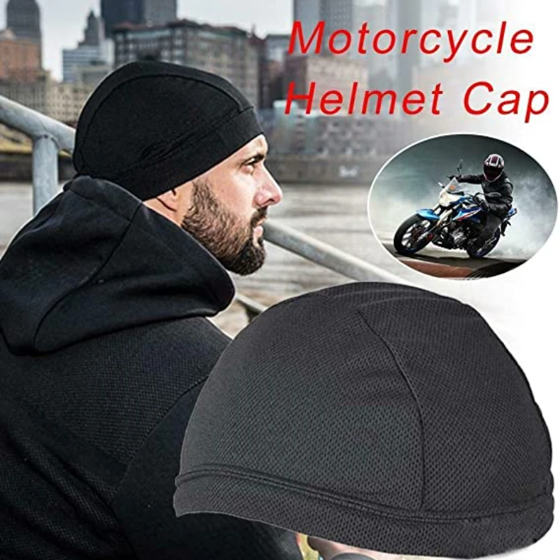 Helmet Hat Sweat Inner Cooling Cap Motorcycle Accessories Wicking Breathable Skull  Band Helmet Inner Liner Beanie Cap Moisture motorcycle helmet hat christmas cap gift cover motorbike outdoor personalized helmet cover funny cap full crash helmets hel n5o8