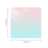 Gradient Color Intelligent LCD Electronic Scale Digital Display Glass Weight Scale Balance Body Electronic Scale For Weight Meas 2