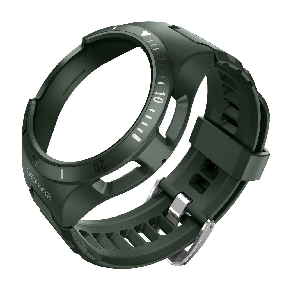 Rugged Shockproof Sports Band with Case - Adjustable Uni-body Design