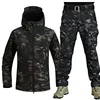 Winter Waterproof Tactical Jackets Sets Men Outdoor Soft Shell Hiking Hunting Jacket Suit Fleece Cargo Pant Tracksuits 6