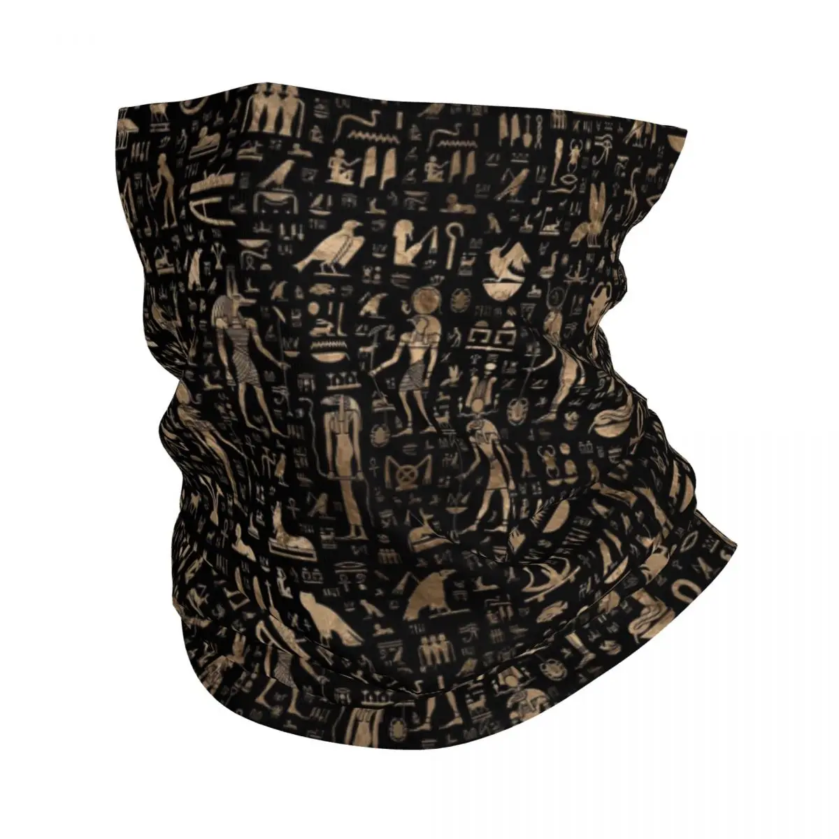 

Egyptian Gods Hieroglyphs Bandana Neck Cover Printed Eastern Language Face Scarf Multi-use Headband Running for Men Women Adult