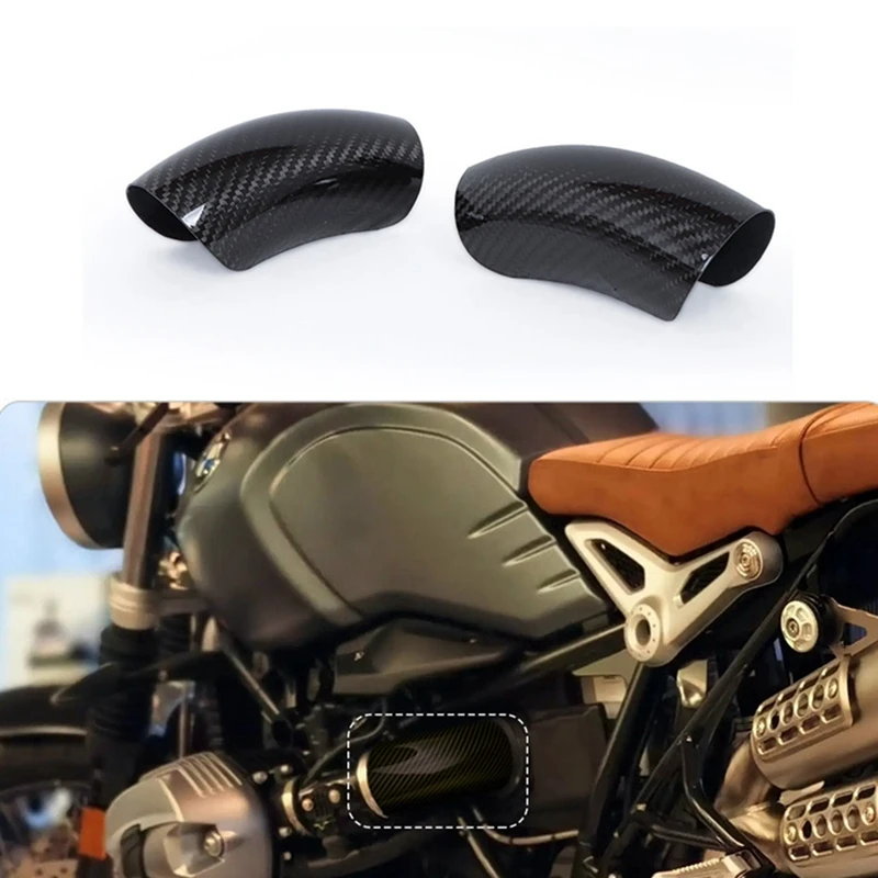 

Motorcycle Exhaust Pipe Accessories For BMW R NINE T R Ninet R9T Carbon Fiber Air Intake Decorative Cover Protection