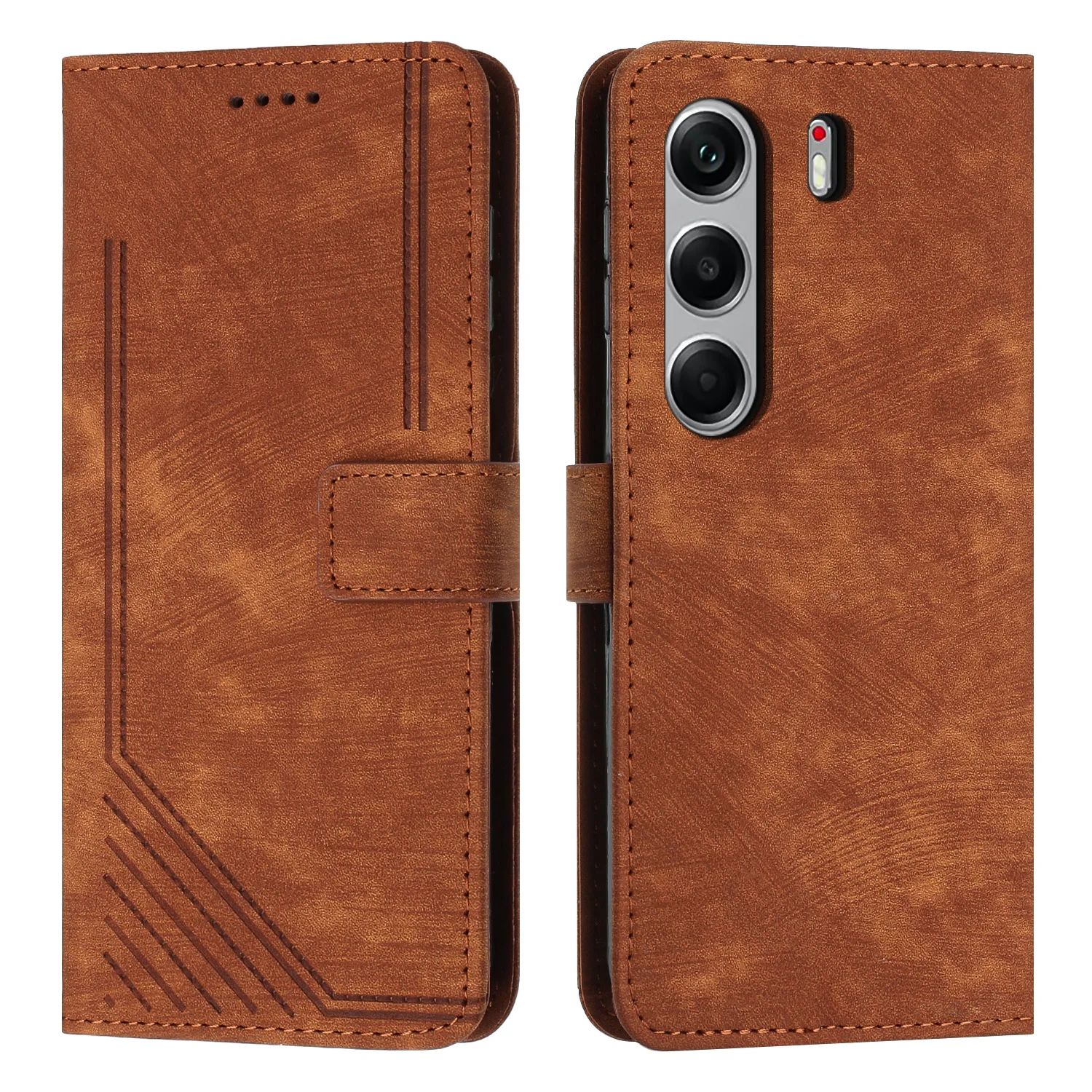 Premium Magnetic Leather Phone Case with Card Slot Wallet Feature