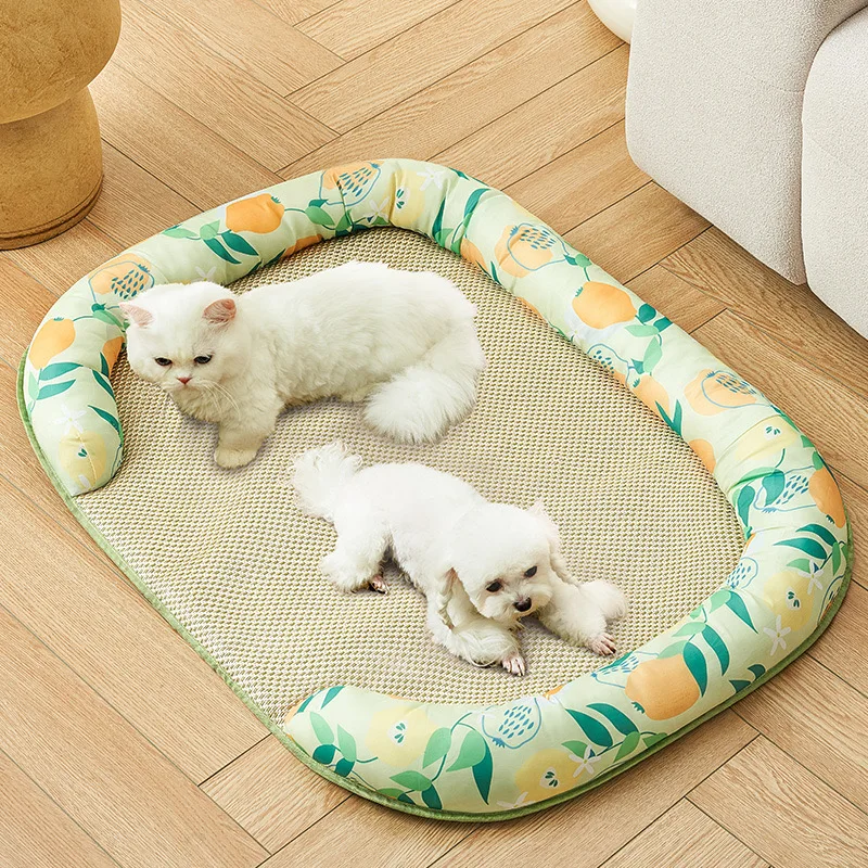Cooling Dog Mat Breathable Pet Bed For Summer And Car Use_voghion.com