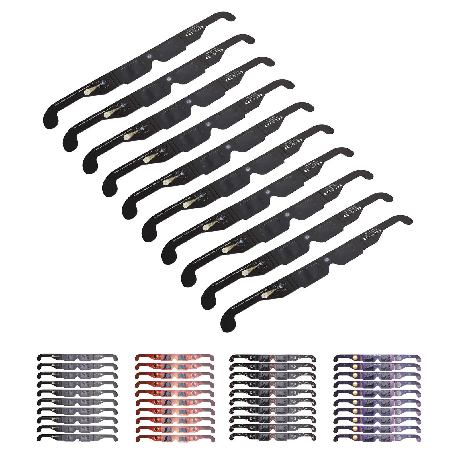 Solar  Glasses Paper Solar  Observation Glasses Safe Shades for Direct Sun Viewing Safe Solar  Shades