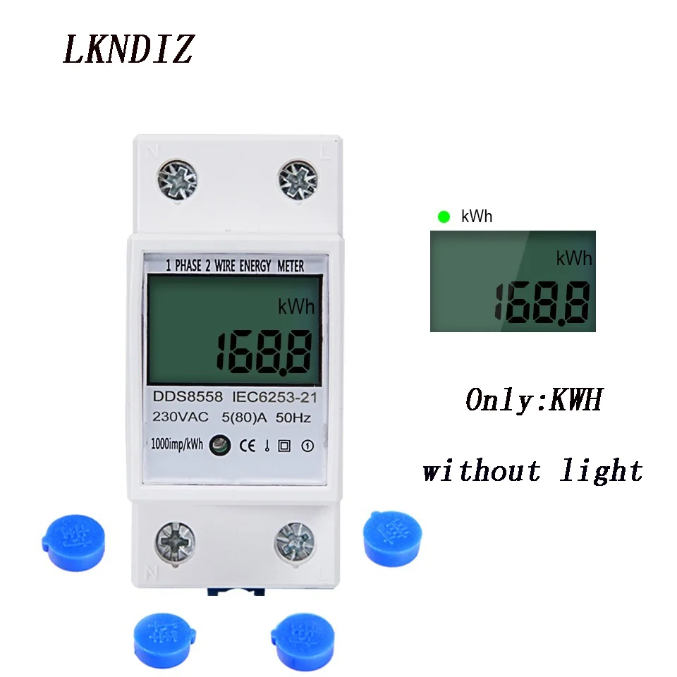 Solar Kwh Meter Energy Meter LCD Display Single Phase Meter - Single - View #6