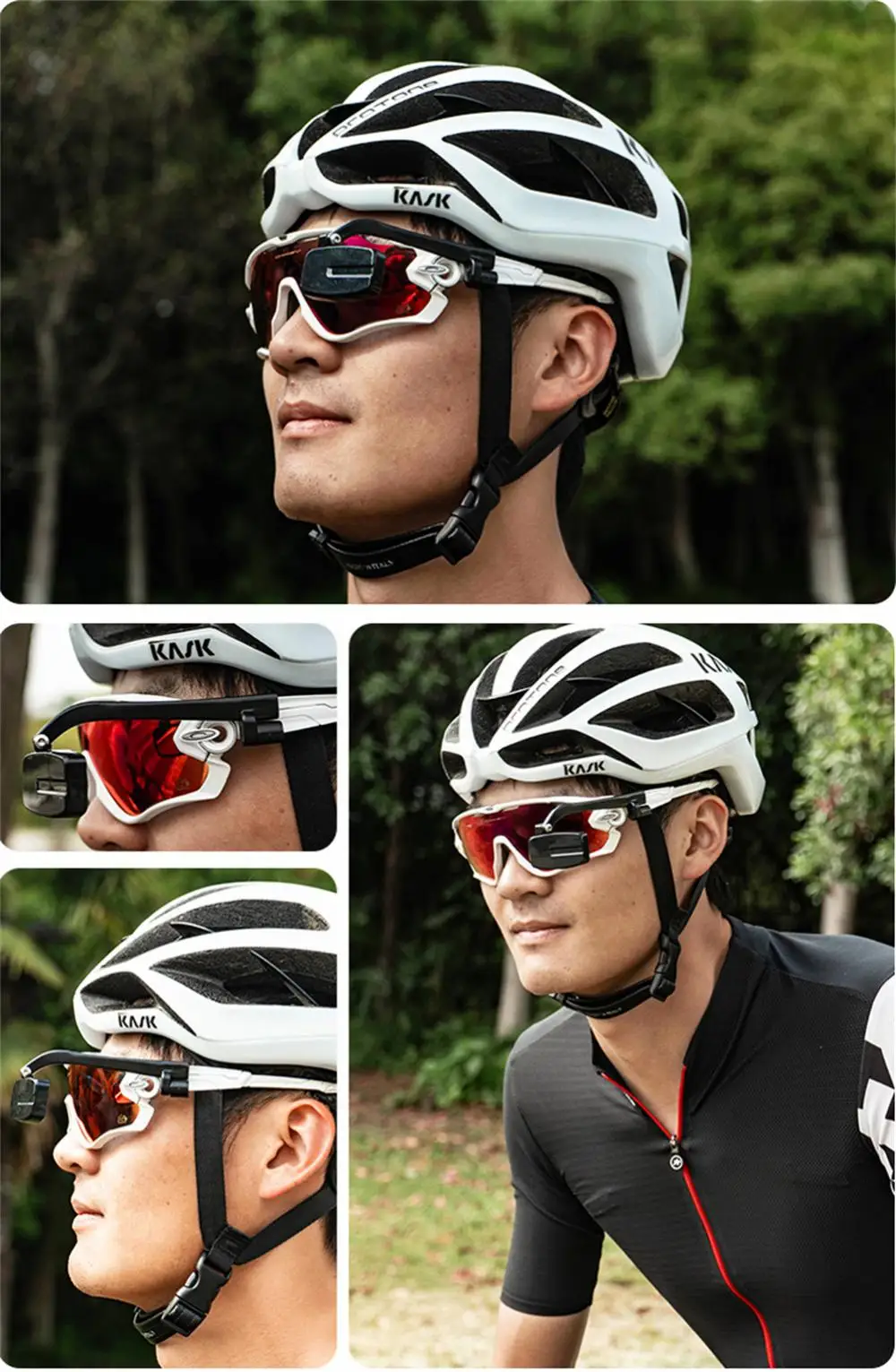 Description Picture 6 of itemMulti-angle Mini Helmet Reflector Adjustable Cycling Rearview Mirror Glasses Motorcycle Cycling Clear Glass Bike Accessories