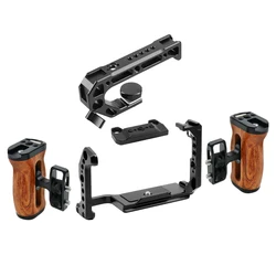 Universal Camera Protection Cage with Top Handle and Photographic Lamp Attachment (Blue)