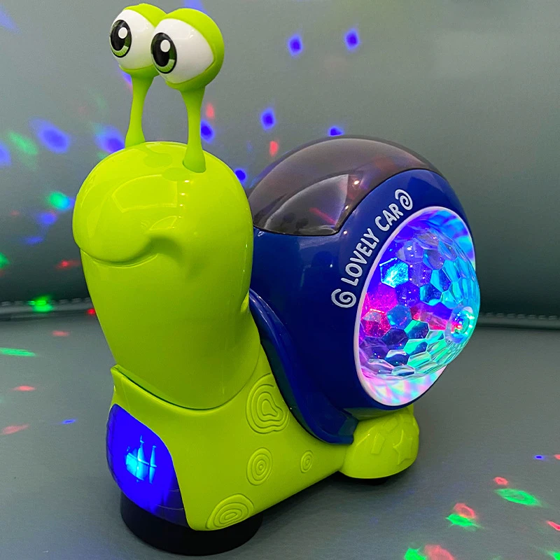 크롤링 크랩 감각 장난감 달팽이 인터랙티브 뮤지컬 워킹 댄싱 전자 애완동물 배 타임  0 1 2 3세 장난감 선물