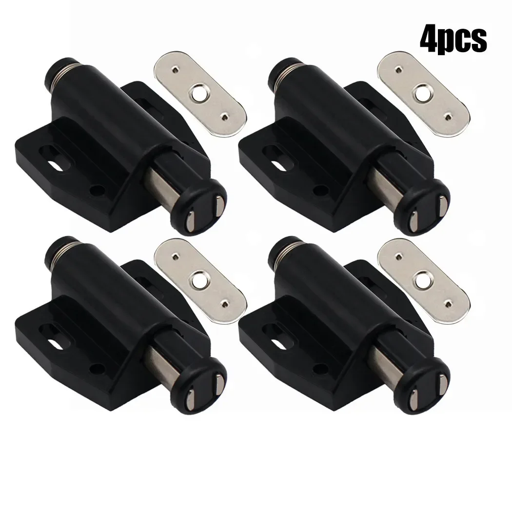 Cabinet Door Lock Cabinet Magnetic Catch 4Pcs Single Magnetic Pressure Push To Open Touch Latch Cabinet Doors Rebound Single Touch Magnet For Home Hardware Accessories