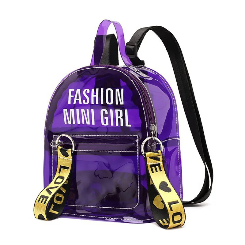 

Kid Girl Fashion Mini jelly transparent backpack Child Student Small school bag Women Leisure Travel Shoulder Crossbody backpack
