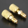2Pcs Brass Swivel Adapter Mini Split HVAC System 1/4 Male SAE To 5/16 Female Connector for R410A Air Conditioner Refrigeration 5